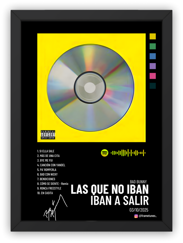 Cuadro Bad Bunny - Las que no iban a salir