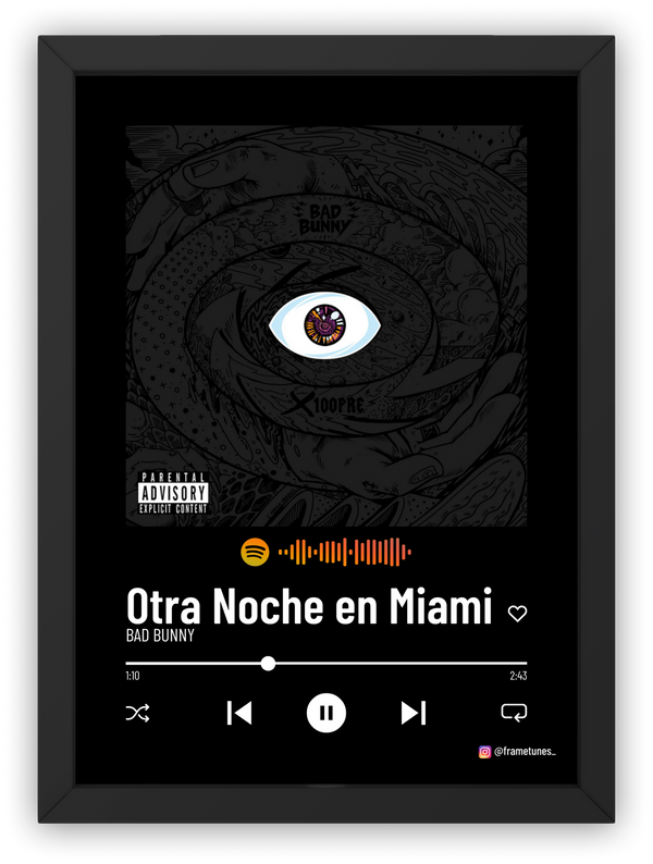 Cuadro Canción Otra Noche en Miami