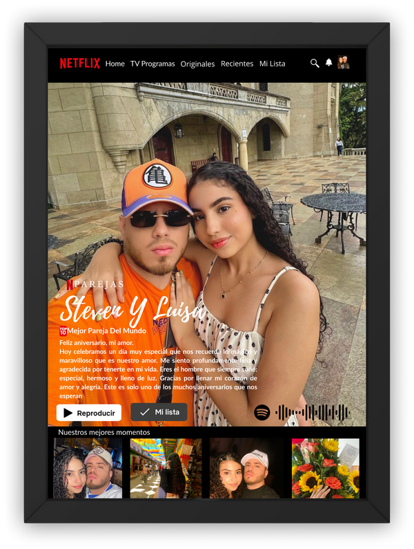 Cuadro Canción Parejas Estilo Netflix