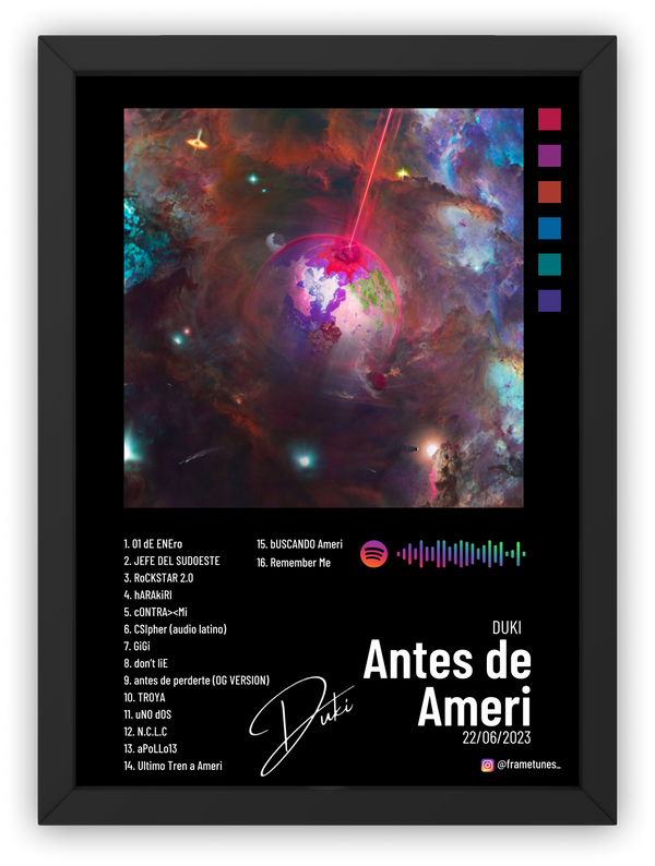 Cuadro Duki - Antes de Ameri