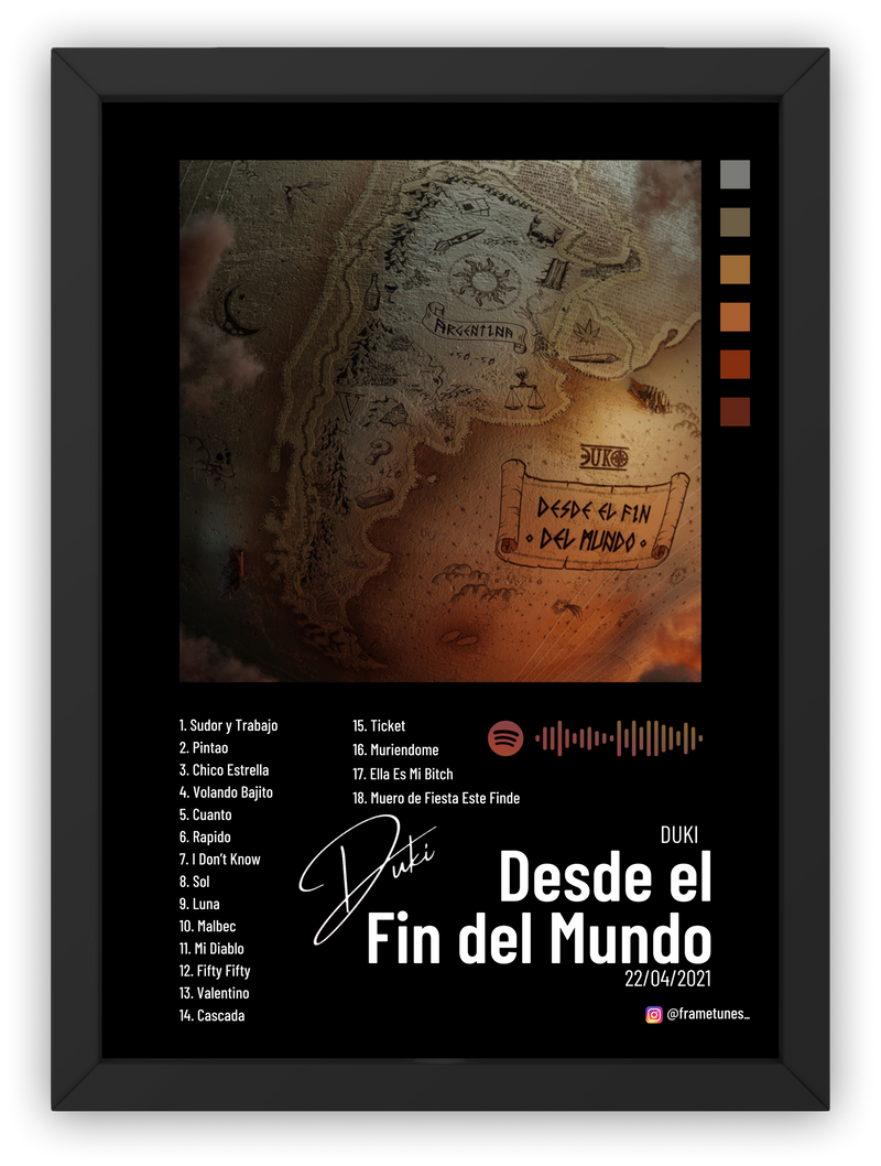 Cuadro Duki - Desde el Fin del Mundo