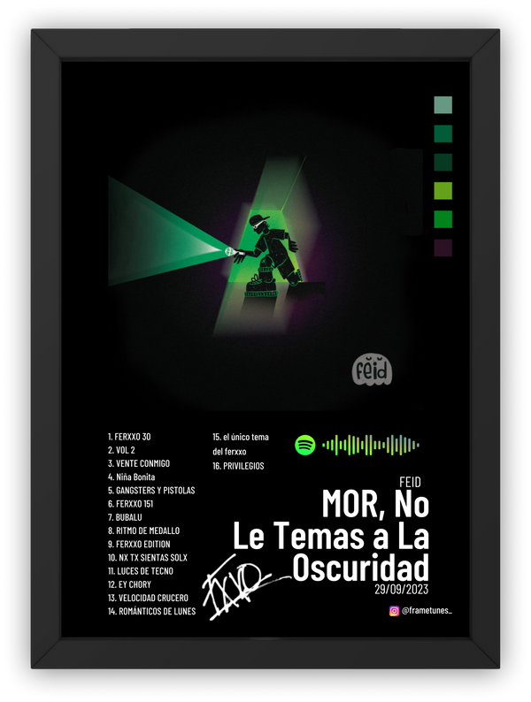 Cuadro Feid - MOR, No Le Temas a La Oscuridad