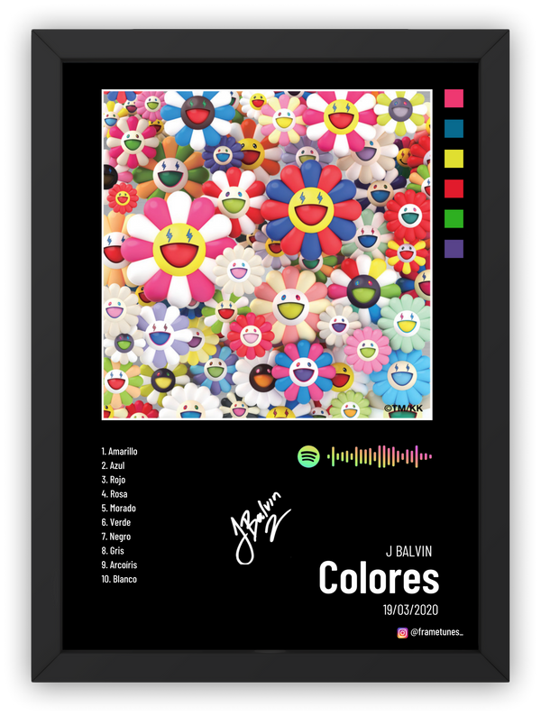 Cuadro J Balvin - Colores