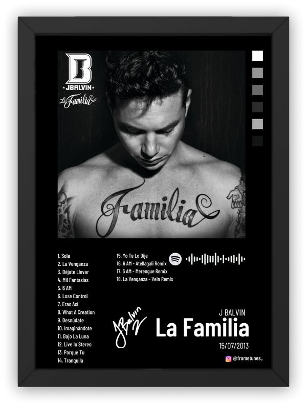 Cuadro J Balvin - La Familia