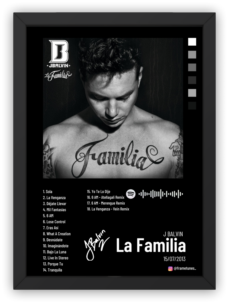 Cuadro J Balvin - La Familia