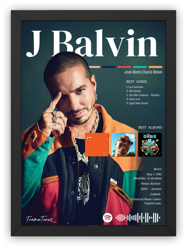 Cuadro J Balvin Ver. 1