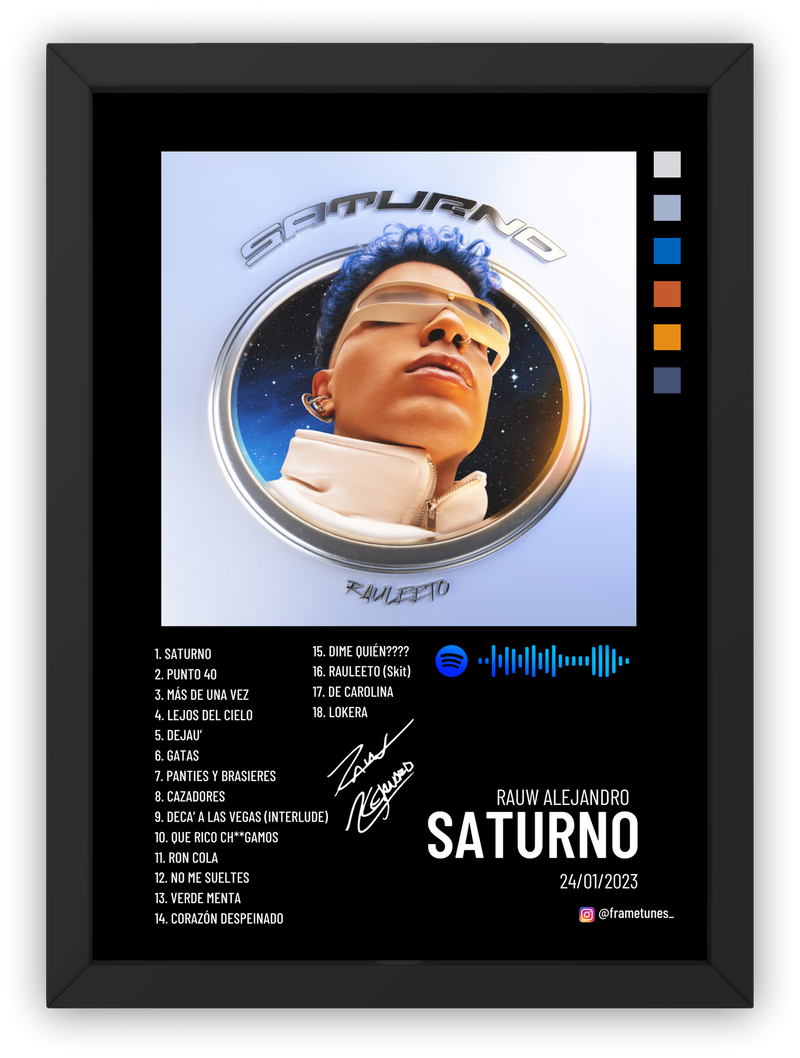 Cuadro Rauw Alejandro - SATURNO