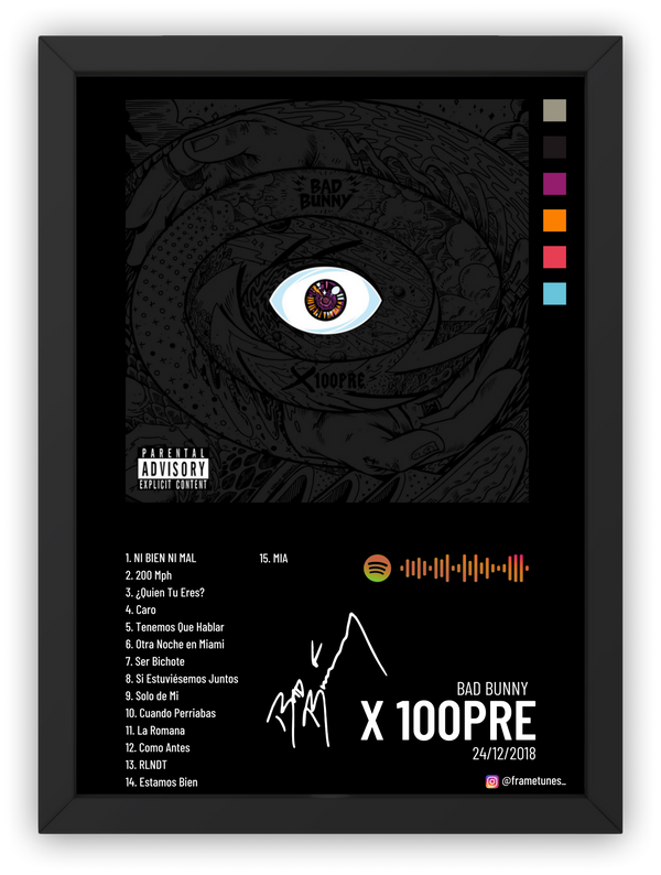 Cuadro Bad Bunny - X 100PRE