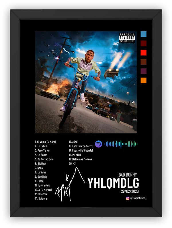 Cuadro Bad Bunny - YHLQMDLG